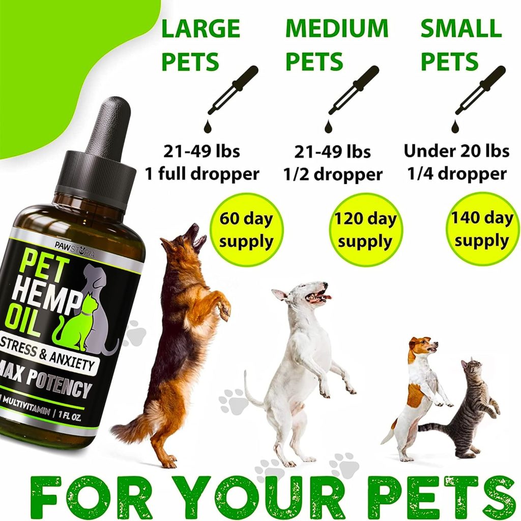 (2 Pack) Hemp Oil Drops for Dogs - Helps Pets with Anxiety, Pain, Stress, Sleep, Arthritis, Seizures Relief - Cat Anxiety Relief - Omega 3-6-9 - Treats - Hip and Joint Support