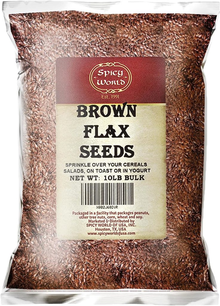 Spicy World Brown Flaxseed, 10 Pound Box