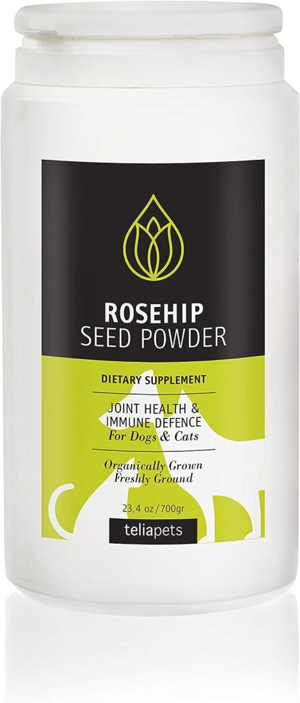 Teliapets Rose-Hip (Rosa Canina) Seed Powder, 100% Natural, Organic, for Dogs and Cats Healthy Joints, for problematic Joints, A Great Immune Defense, 1000 Grams/33.4 Oz