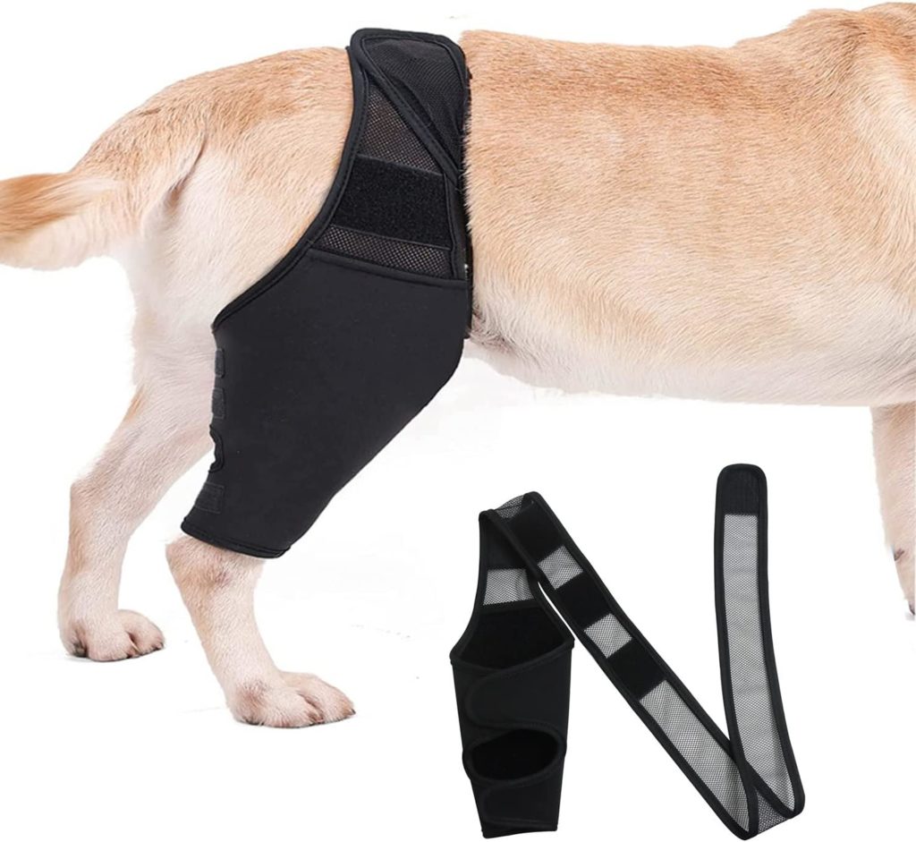 WUKUAJING Dog Knee Brace for Support with Cruciate Ligament Injury Better Recovery with Dog ACL Knee Brace Adjustable Rear Leg Braces for Dogs Patella Dislocation or Osteoarthritis(Lightweight-M)