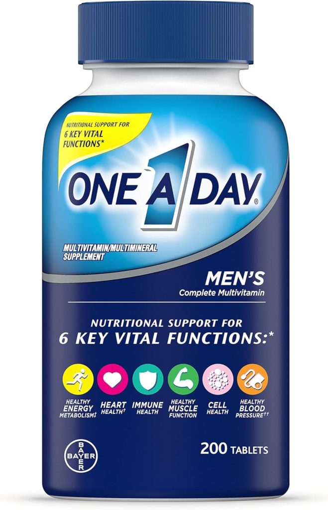 One A Day Men’s Pro Edge Multivitamin, Supplement with Vitamin A, Vitamin C, Vitamin D, Vitamin E and Zinc for Immune Health Support* and Magnesium for Healthy Muscle Function, Tablet 50 Count