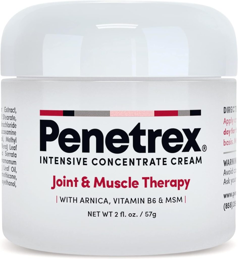 Penetrex Joint  Muscle Therapy – Soothing Comfort for Back, Neck, Hands, Feet – Premium Whole Body Rub with Arnica, Vitamin B6 MSM  Boswellia – Non-Greasy 2oz Cream