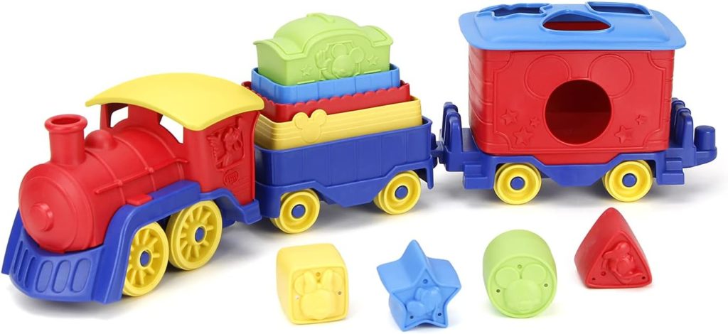 Green Toys Mickey Mouse  Friends Stack  Sort Train